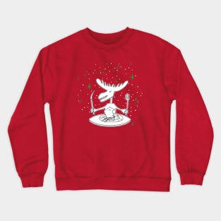 Christmas Moose eats man Crewneck Sweatshirt